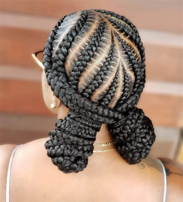 Slicked Collarbone Braids — Two Braids