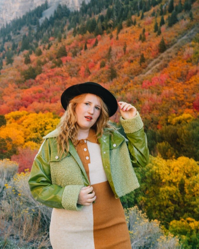 Cozy Fall Vibes: Fuzzy Jacket and Knit Dress Cozy Fall Vibes: Fuzzy Jacket and Knit Dress — Utah Outfits