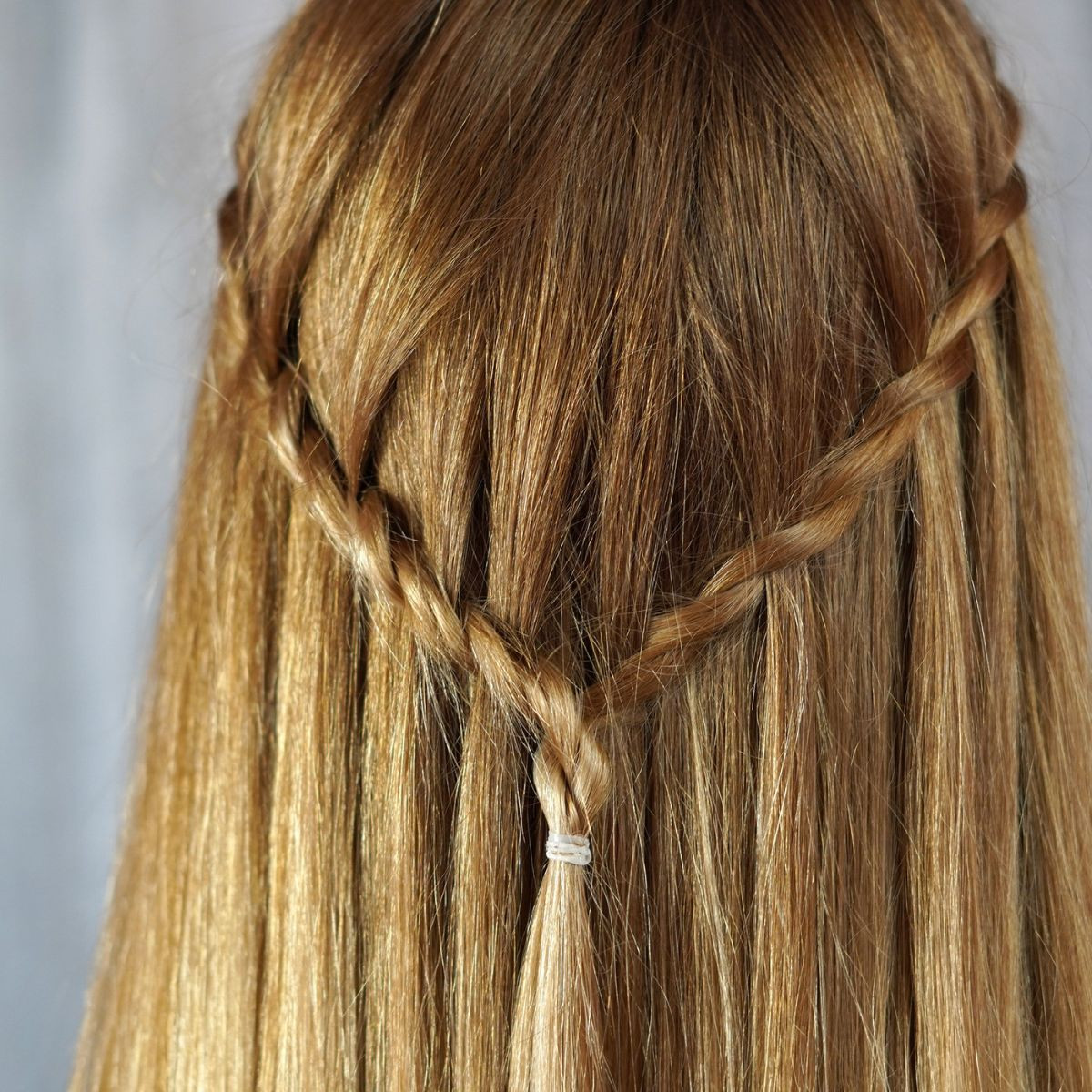 Medium Blonde Heart-Shaped Braid Medium Blonde Heart-Shaped Braid — Half Up Half Down with Braids