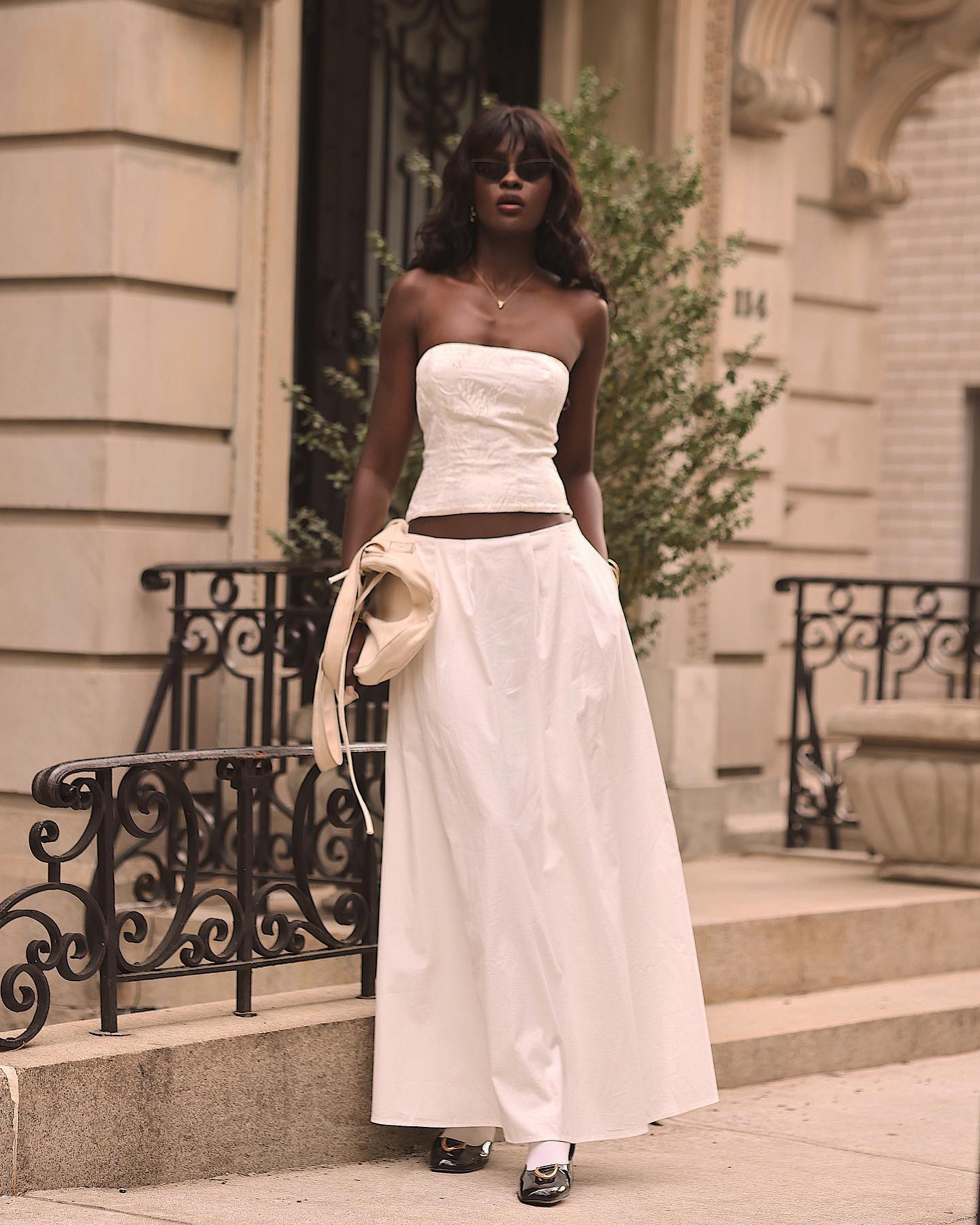 Strapless Bandeau Top with Floor-Length Skirt Strapless Bandeau Top with Floor-Length Skirt — Zara Outfits