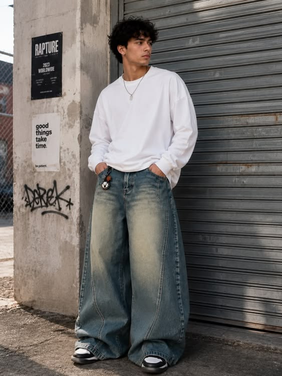 Ultra Wide-Leg Denim: The Statement Y2K Silhouette Ultra Wide-Leg Denim: The Statement Y2K Silhouette — Y2K Outfits for Men