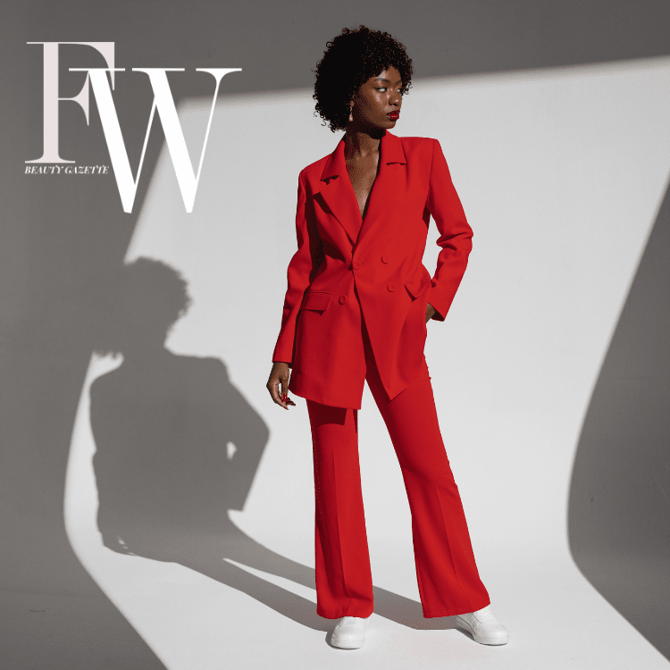 Vibrant Red Suit with Sneakers for a Modern Workwear Edge — Workwear Aesthetic Outfits