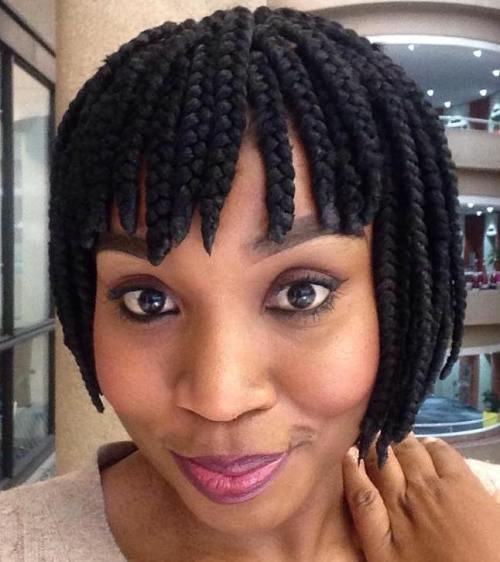 Braided Bob with Blunt Bangs Braided Bob with Blunt Bangs