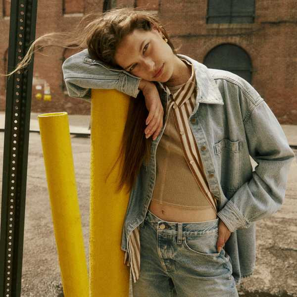 Denim Jacket Over Striped Shirt and Tank with Jeans Denim Jacket Over Striped Shirt and Tank with Jeans — Madewell Outfits