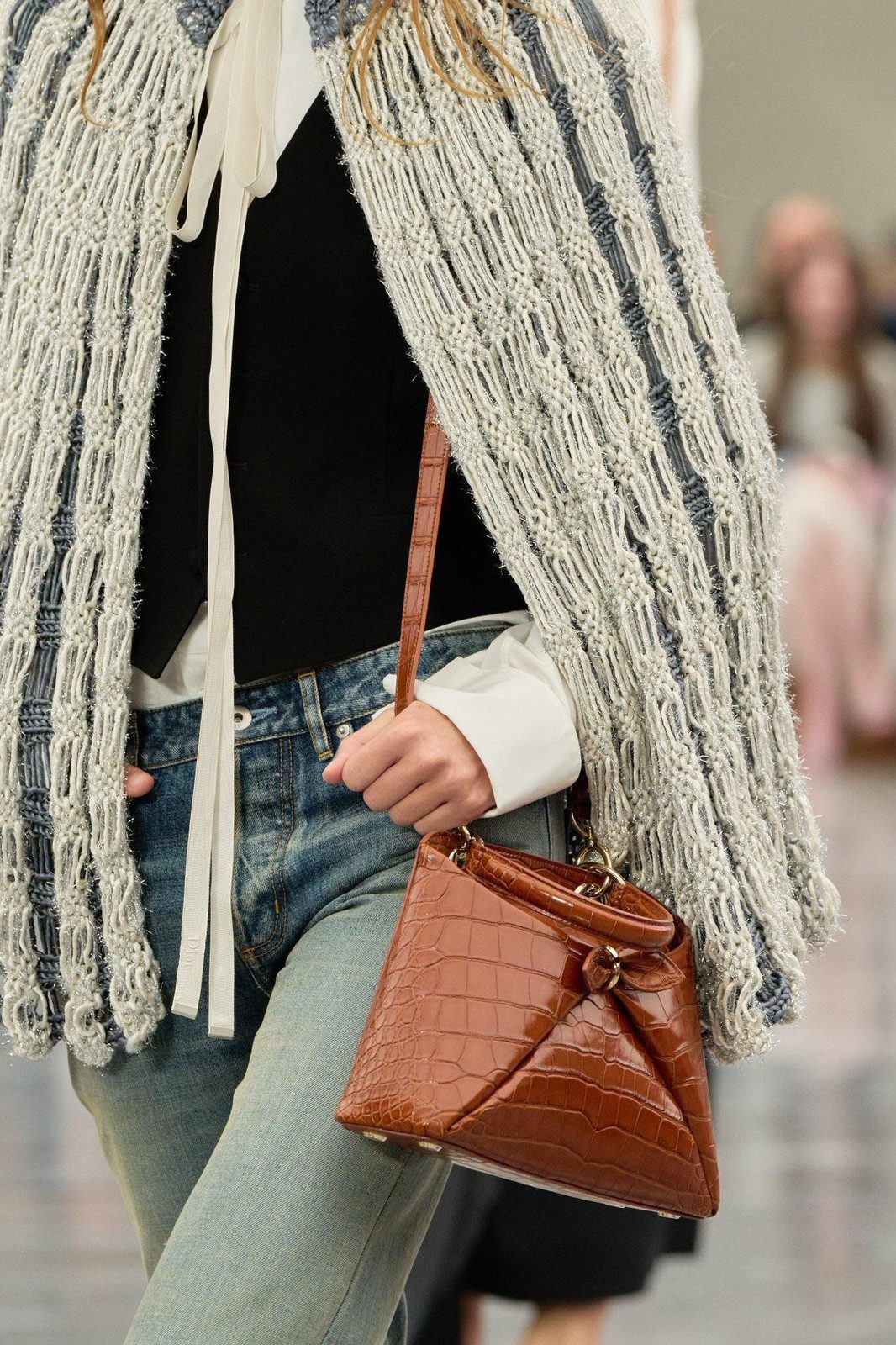 Textured Layers and a Croc-Effect Dior Bag Textured Layers and a Croc-Effect Dior Bag — Dior Bag Outfits