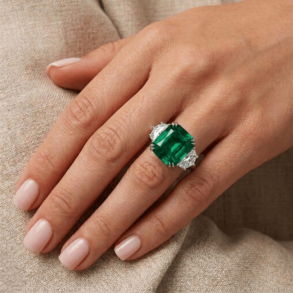 Large Emerald-Cut Cocktail Ring — Cocktail Rings