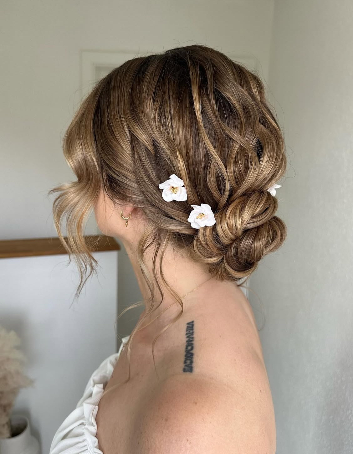 Warm Brown With Balayage Visual Idea Warm Brown With Balayage Visual Idea — Wedding Hairstyles for Medium Hair