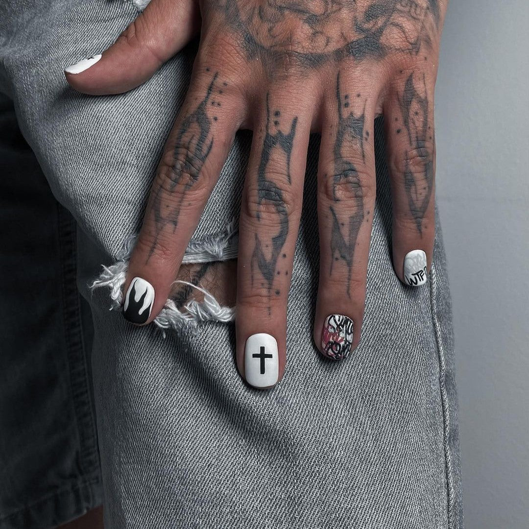 Edgy Casual Visual Idea Edgy Casual Visual Idea — Mens Nails