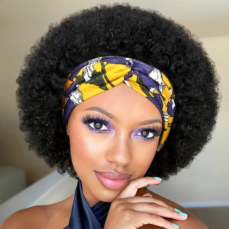 Afro with Twisted Scarf Headband — Scarf Hairstyles