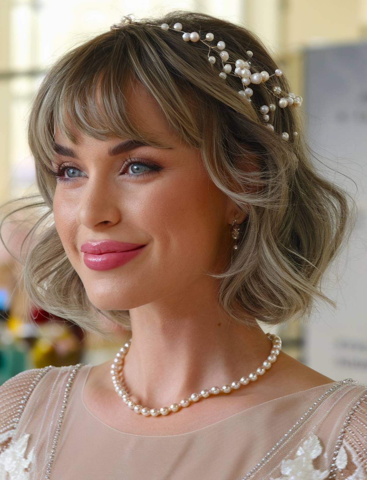 Ash Blonde Bob With Blunt Bangs Ash Blonde Bob With Blunt Bangs — Wedding Hairstyles