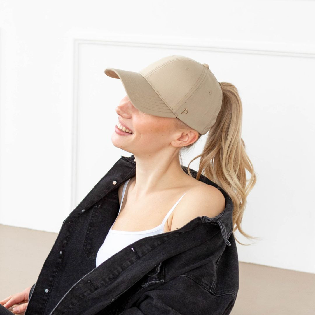 High Ponytail with Wispy Bangs High Ponytail with Wispy Bangs — Baseball Cap Hairstyles