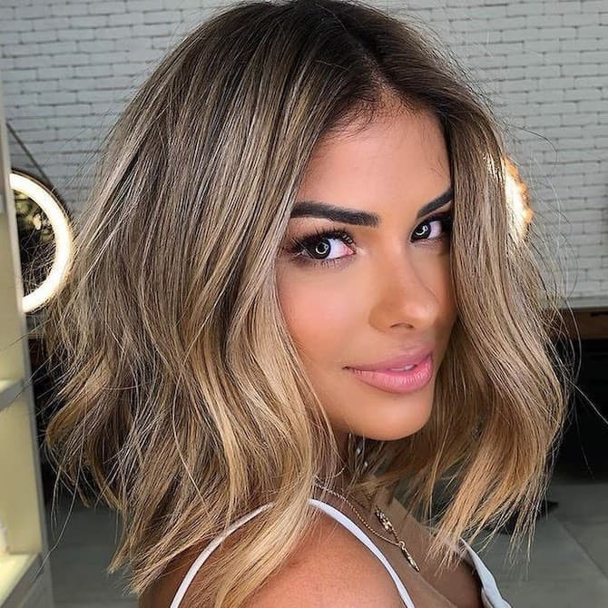 Chin Bob With Brown To Blonde Balayage