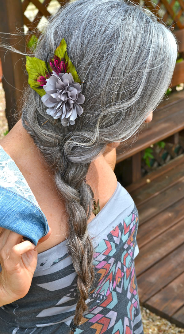 Mid-Back Visual Idea Mid-Back Visual Idea — Gray Hair Styles