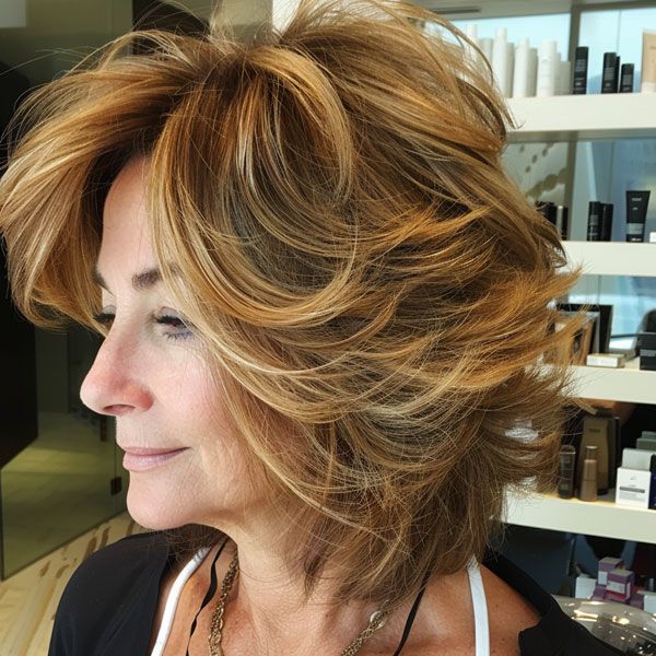 Collarbone Shag with Face-Framing Layers Collarbone Shag with Face-Framing Layers — Haircuts for Women Over 60