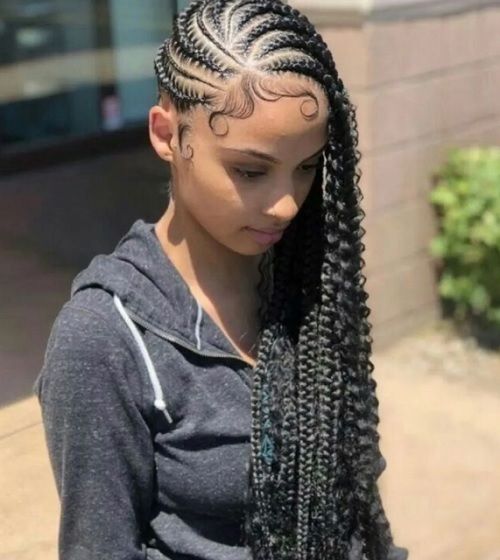Cornrows with Loose Curly Ends — Sweet 16 Hairstyles