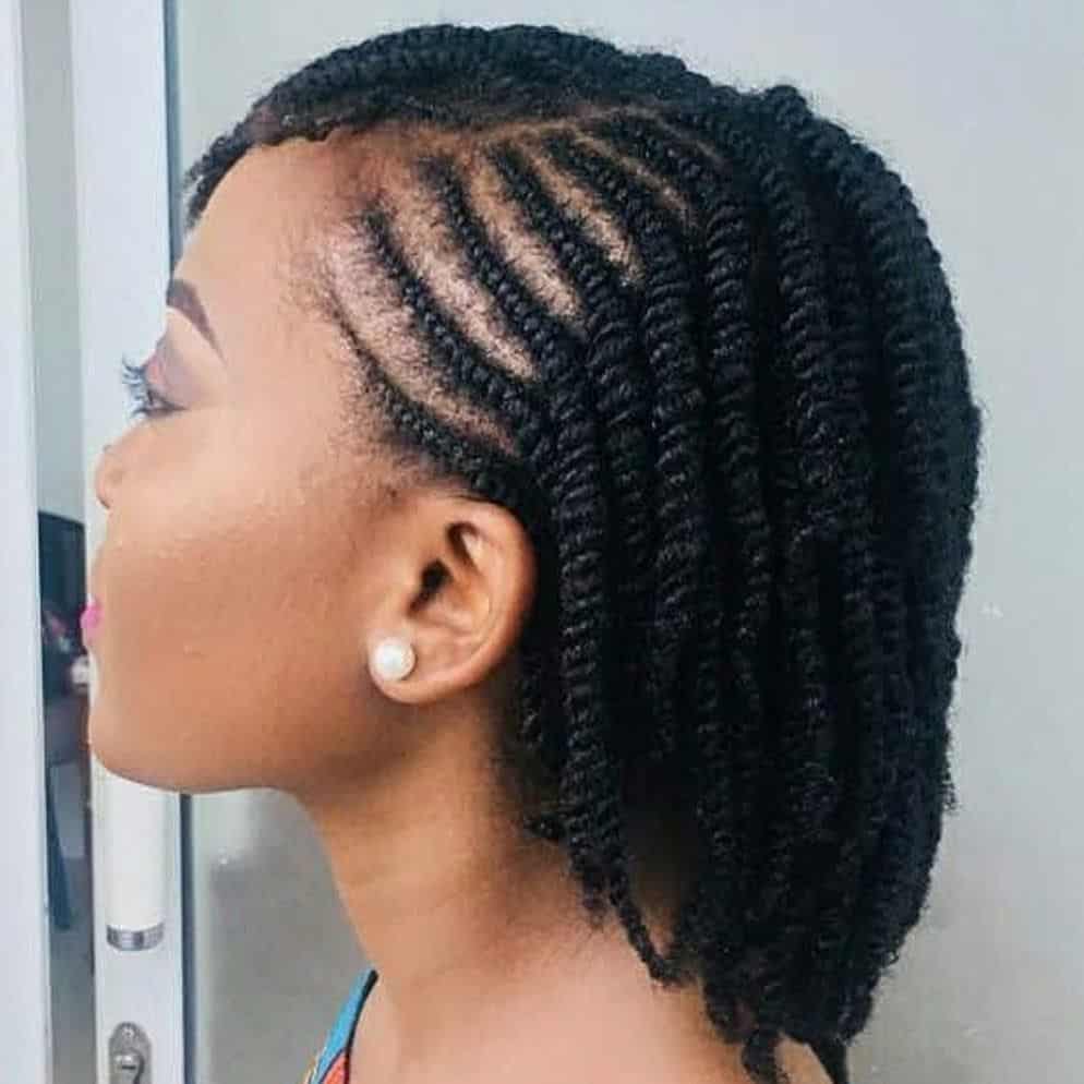 Short Flat Twists with Textured Coils — Braid Patterns