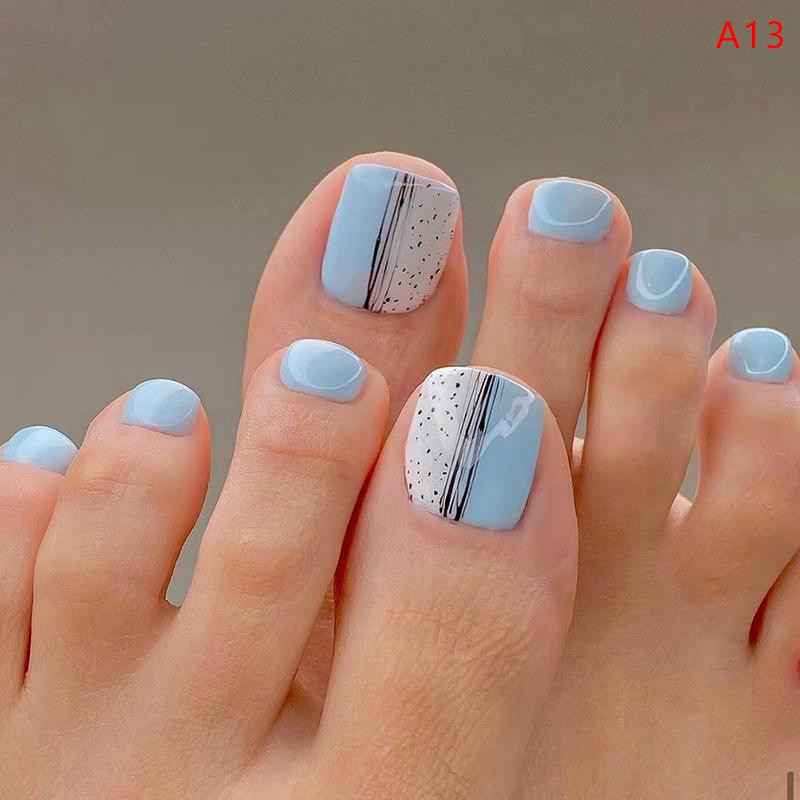 Light Blue Abstract Black Line Toes Light Blue Abstract Black Line Toes — Toe Nail Art