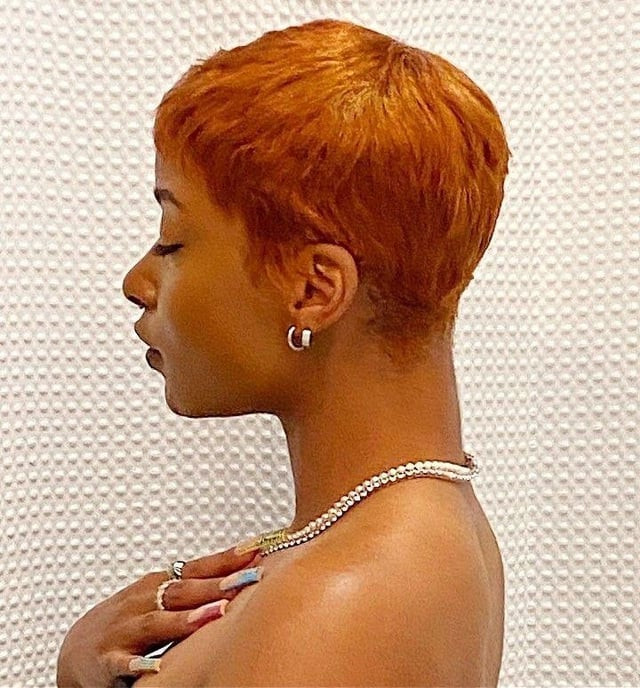 Warm Orange Textured Crop — Short Relaxed Hairstyles