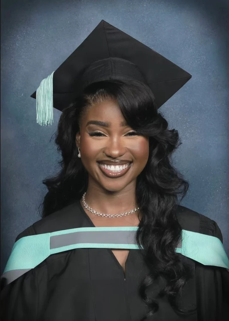 Voluminous Waves with Side-Swept Bangs Voluminous Waves with Side-Swept Bangs — Graduation Hairstyles with Cap