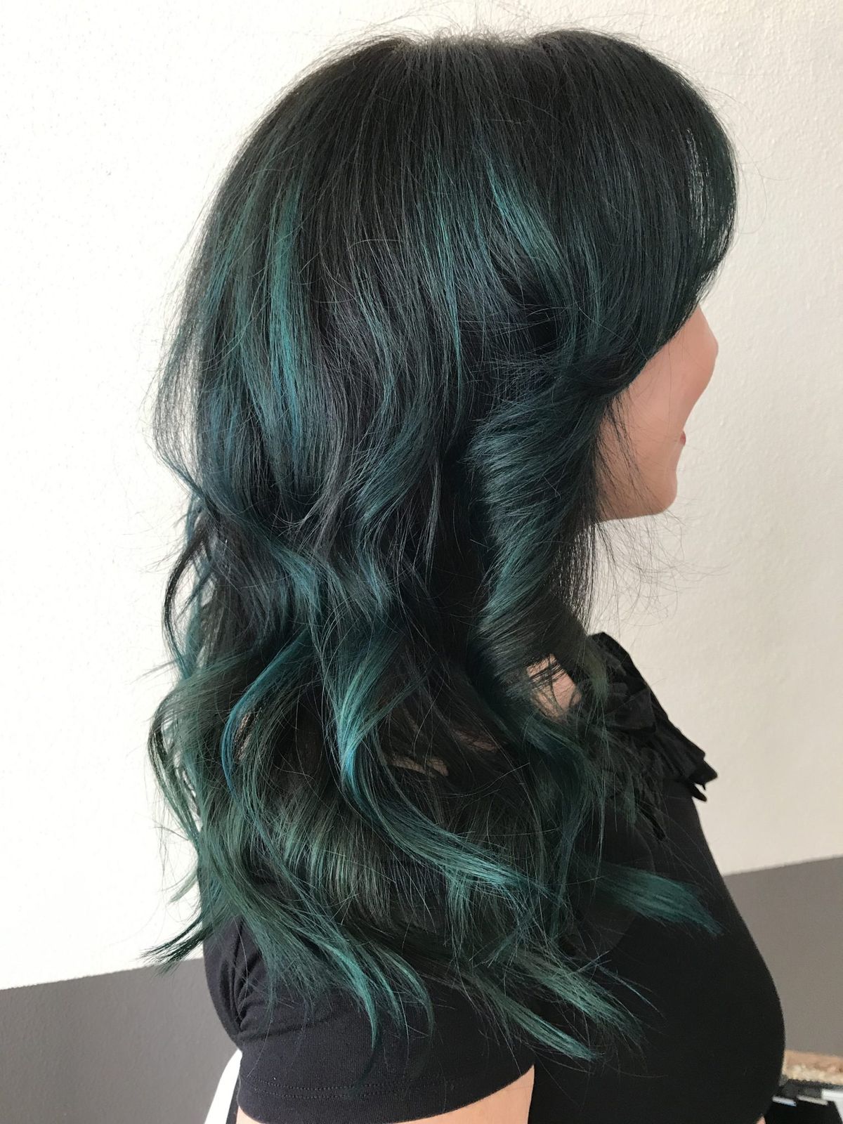 Dark Base With Teal Highlights Visual Idea Dark Base With Teal Highlights Visual Idea — Mermaid Hair