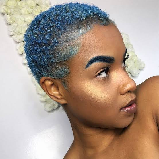 Short Fine Curly Hair in Pastel Blue — Pastel Blue Hair