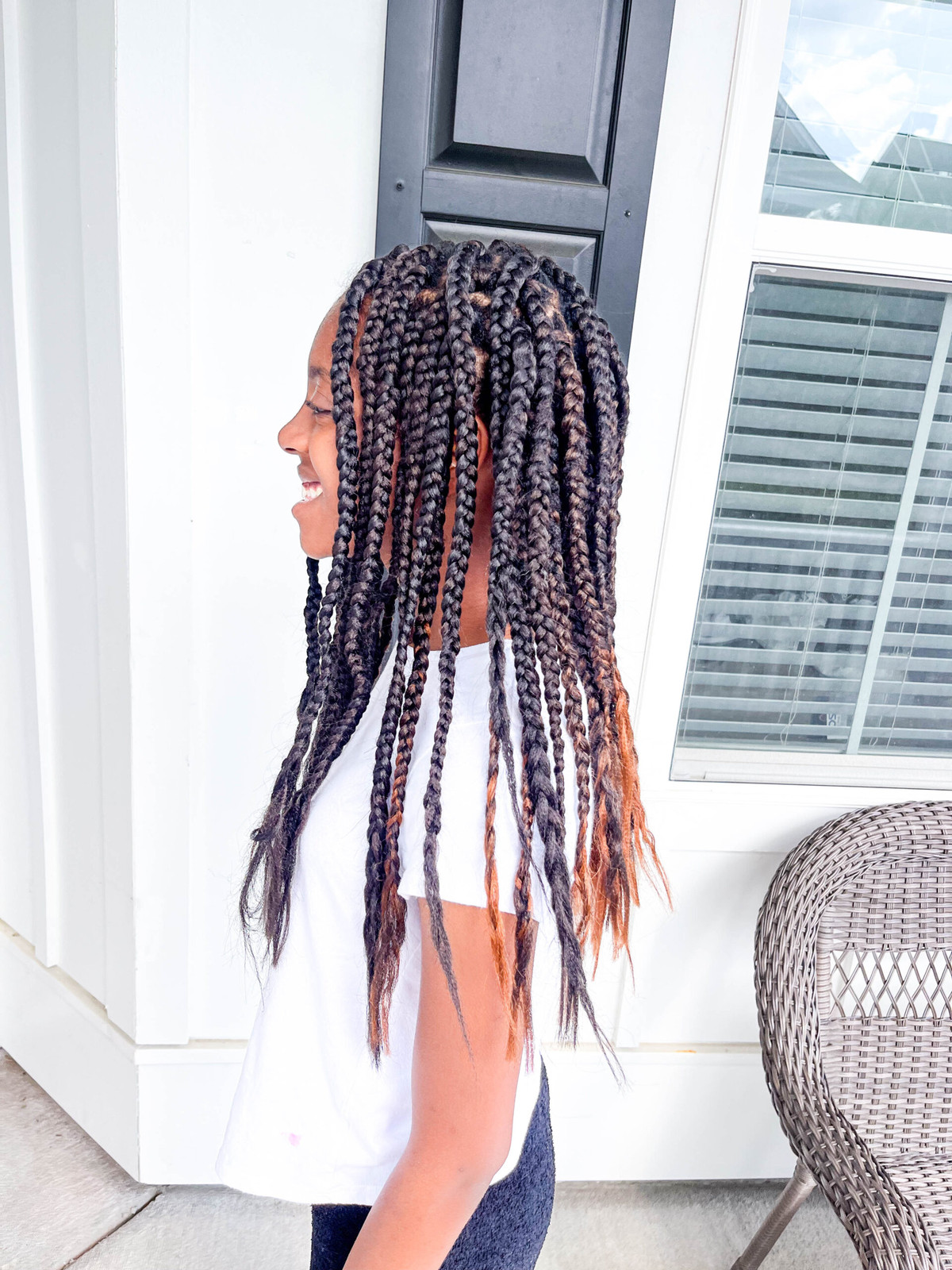Mid-Back Box Braids From Behind Mid-Back Box Braids From Behind — Kids Box Braids