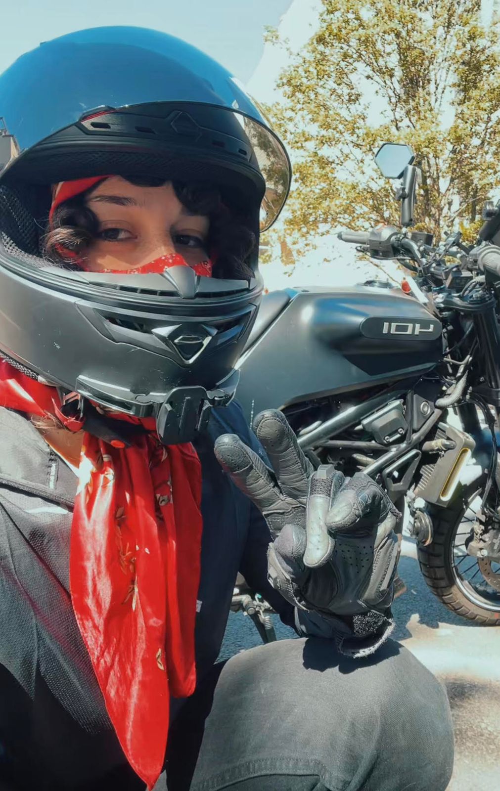 Air-Dried Waves with Curtain Bangs — Motorcycle Helmet Hairstyles