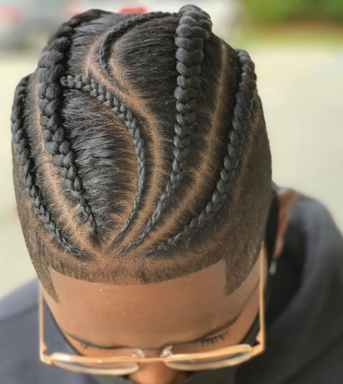 Patterned Cornrows With Side Fade — Kids Cornrows