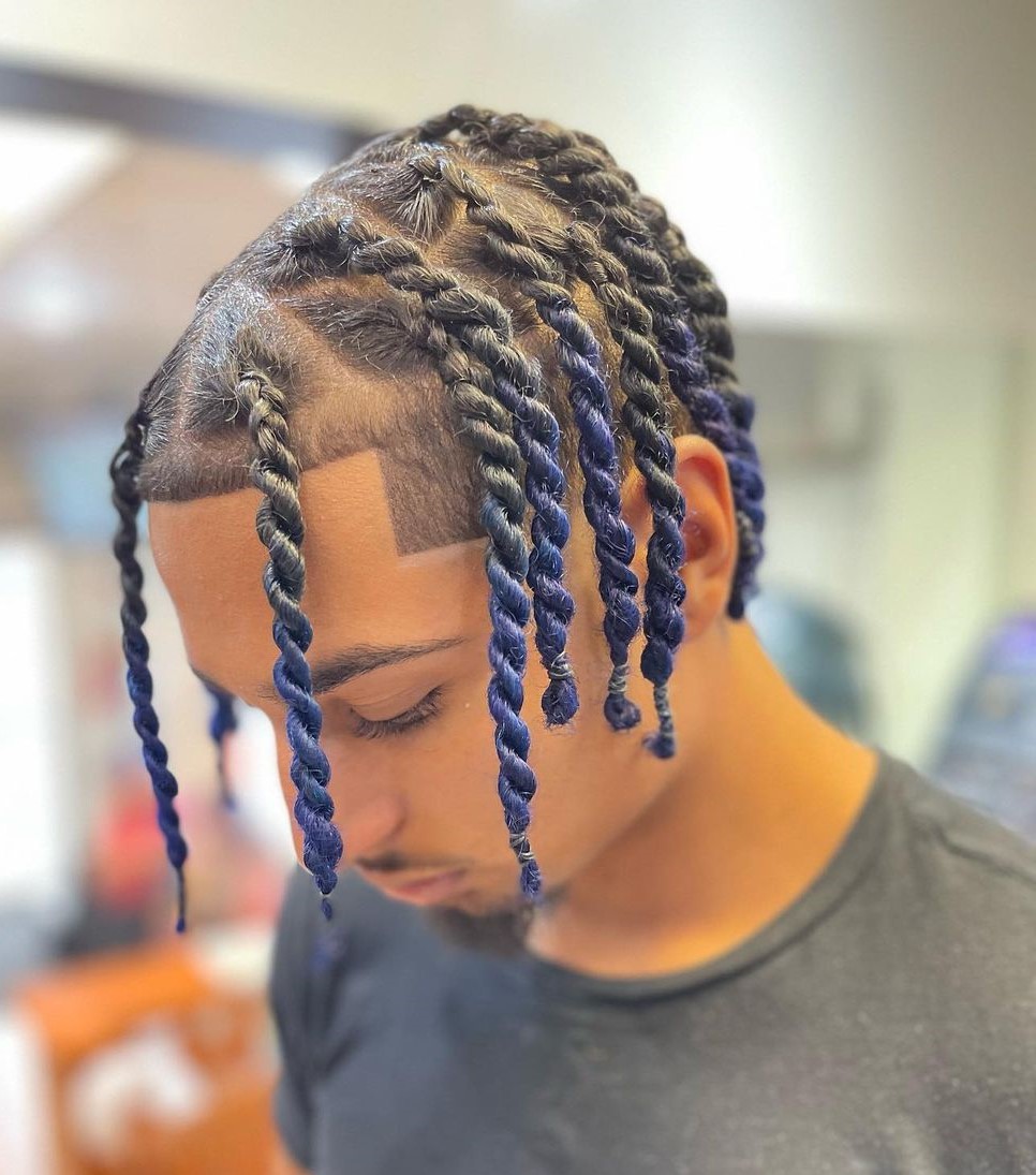 Twists with Blue Tips and Fade Twists with Blue Tips and Fade — Twists for Men