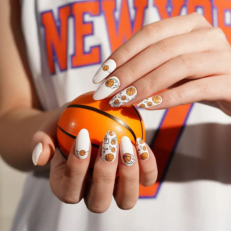 Wholeale Basketball Nail Wraps Designs Custom Basketball Nail Designs