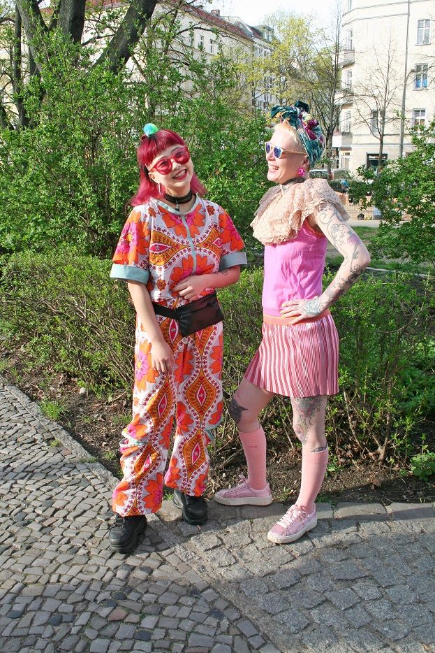 Bold Graphic Jumpsuit with Lace-Up Boots Bold Graphic Jumpsuit with Lace-Up Boots — Berlin Outfits