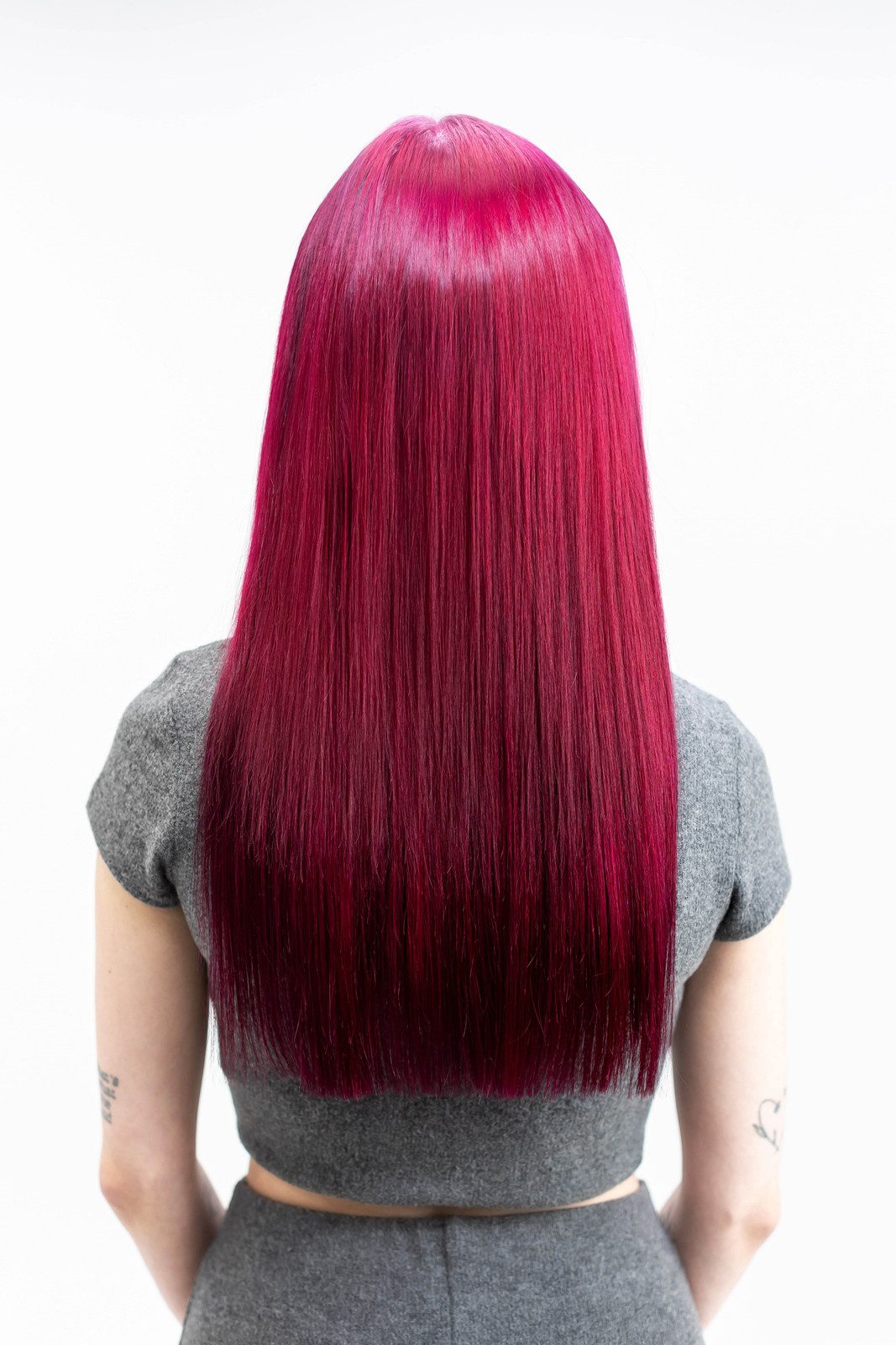 Vibrant Cherry Red Straight Hair — Cherry Red Hair