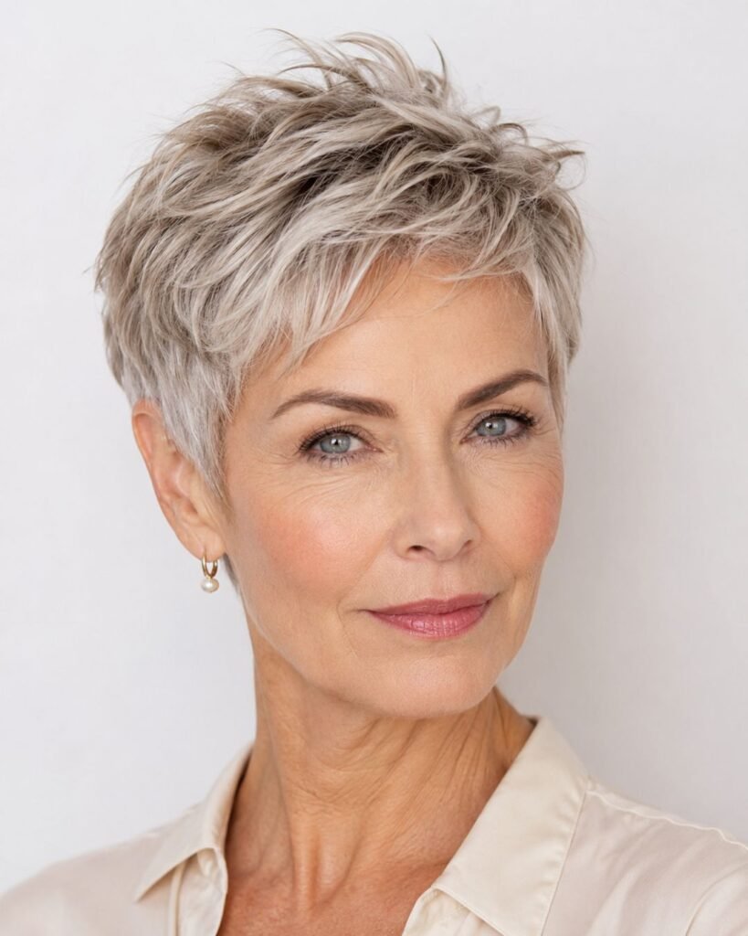 Textured Pixie With Side-Swept Bangs — Volumizing Haircuts for Thin Hair