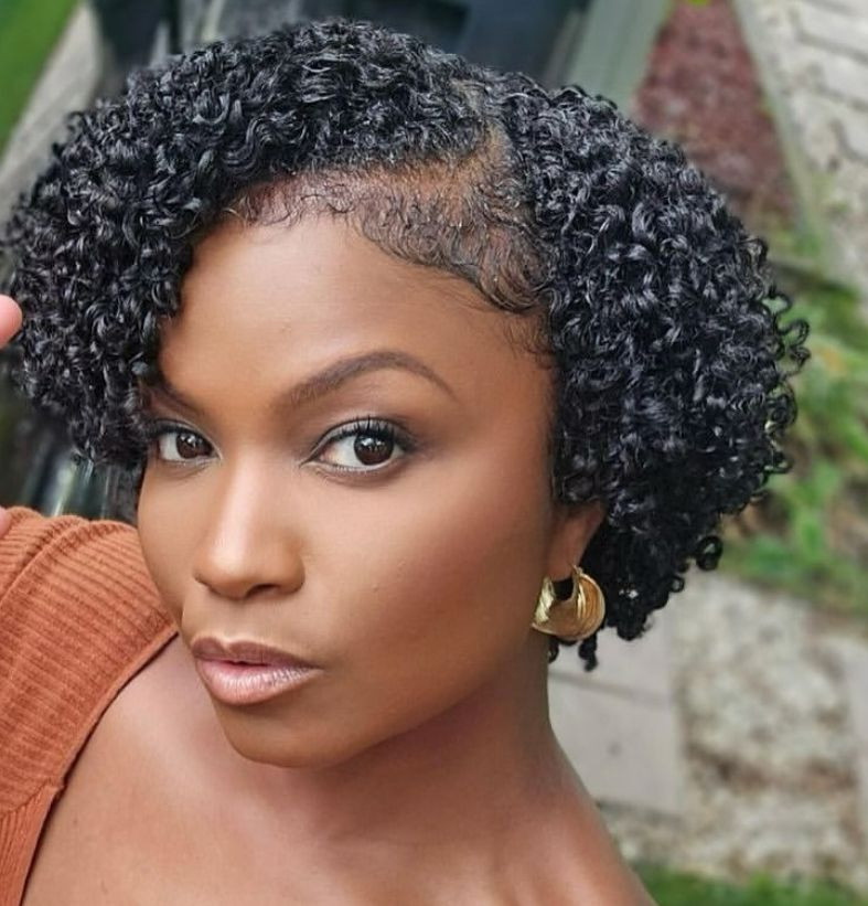 Defined Coils In Short Layers With Bangs Defined Coils In Short Layers With Bangs — Wash and Go Hairstyles