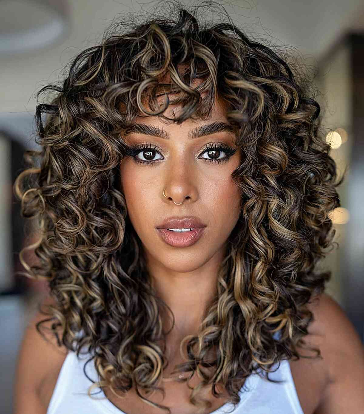 Visual Idea — Balayage Curly Hair