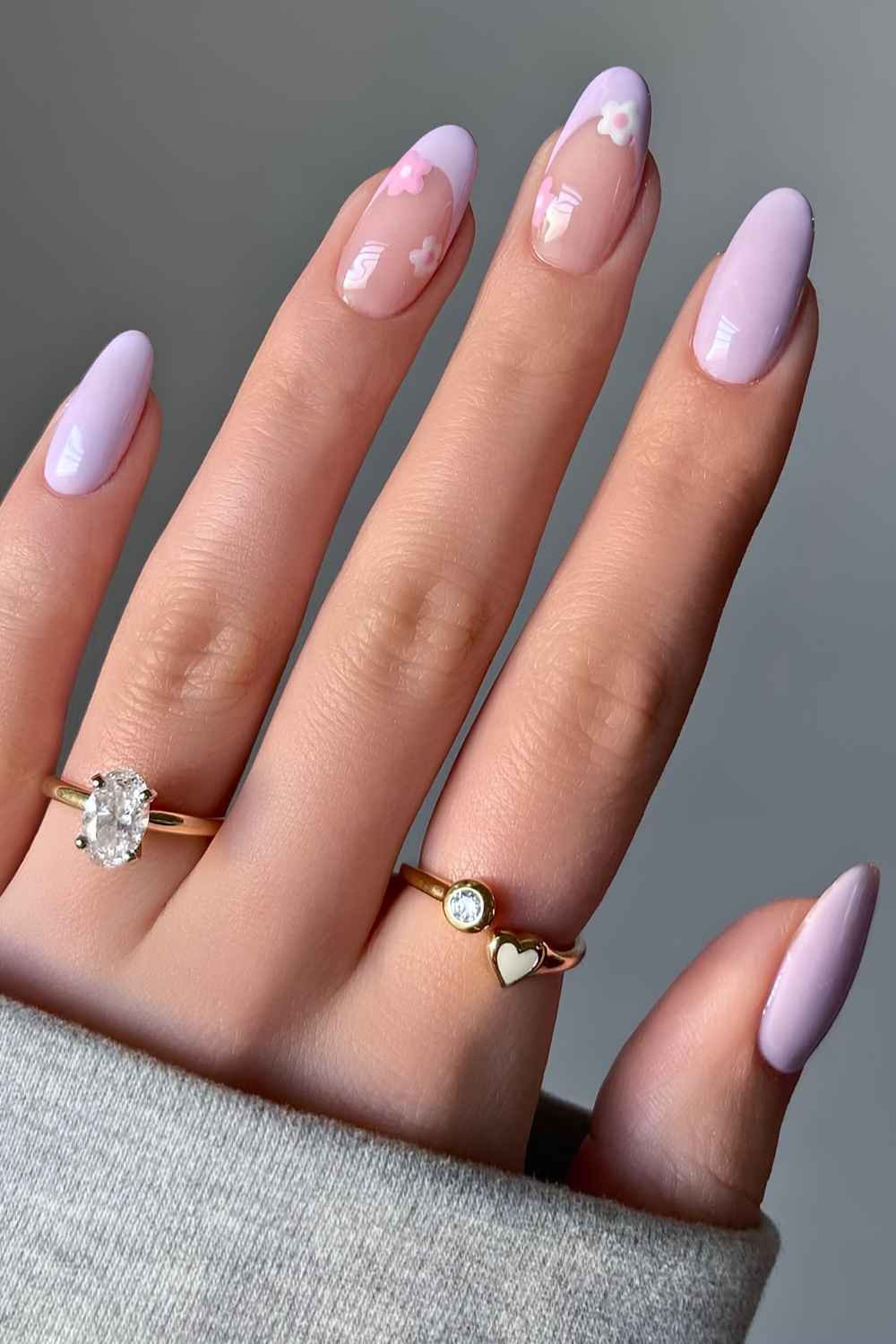 Small Floral Accents On French Tips Visual Idea Small Floral Accents On French Tips Visual Idea — Nails for Wide Nail Beds