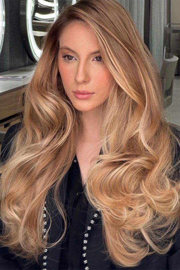 Honey Blonde With Balayage Visual Idea Honey Blonde With Balayage Visual Idea — Haircuts for Fine Hair