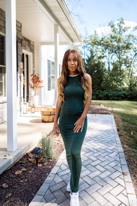 Comfortable Dark Green Ribbed Knit Maxi Dress — Green Outfits
