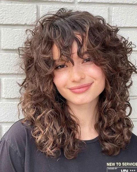 Wispy Bangs Visual Idea — Wolf Cut