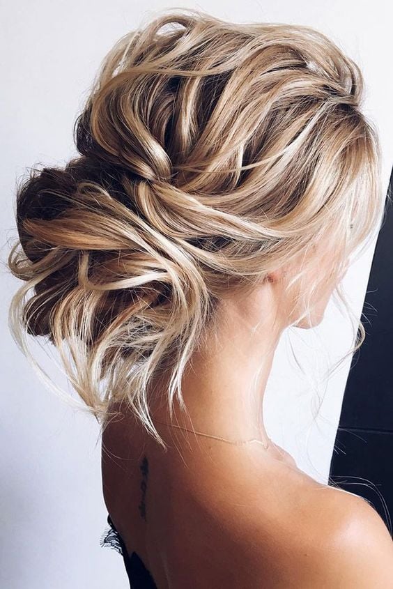 Loose Ash Blonde Chignon With Dark Roots Loose Ash Blonde Chignon With Dark Roots