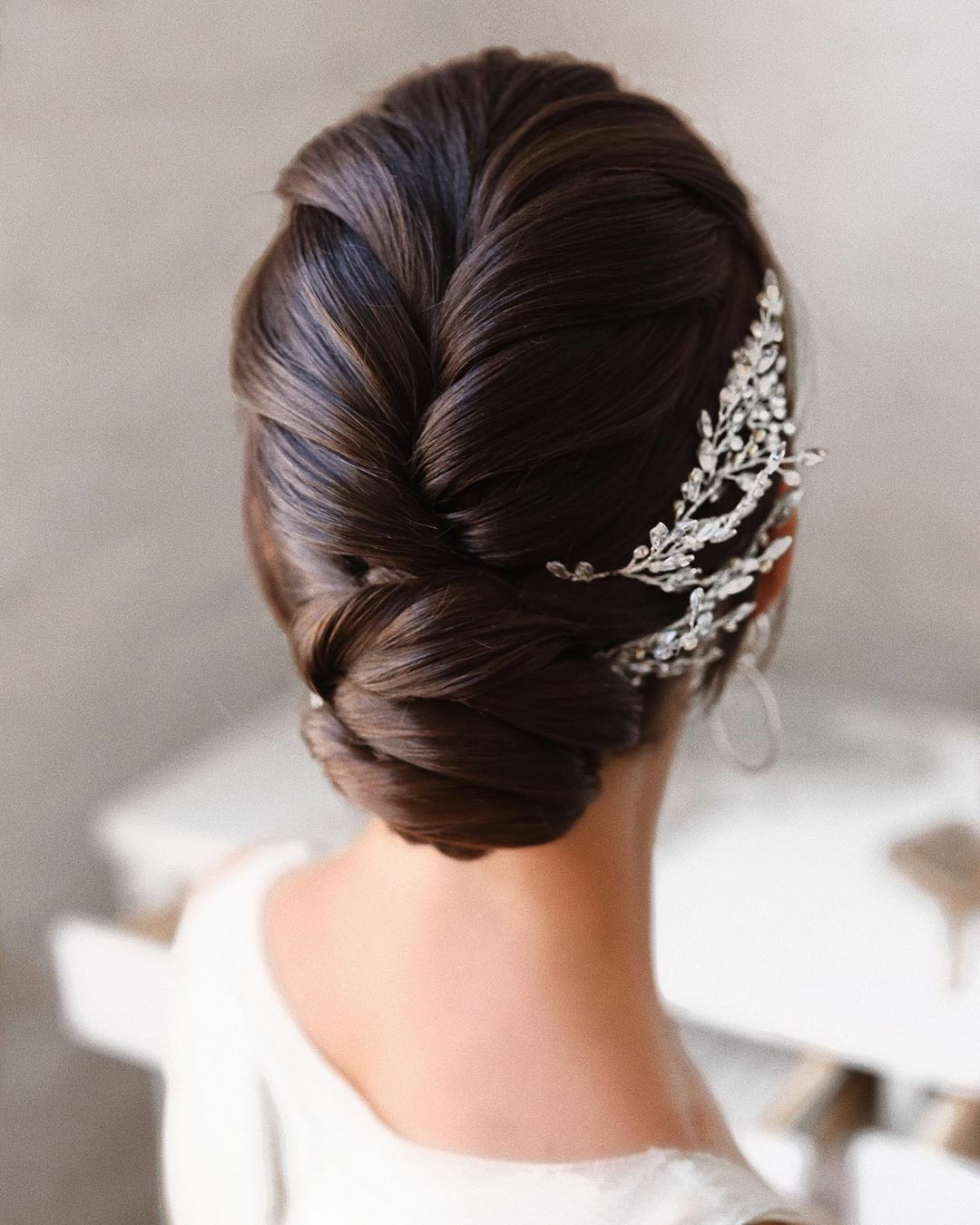 Sleek Dark Brown Twisted Updo — Bachelorette Hairstyles