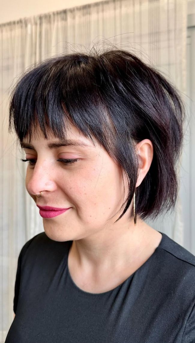 Piecey Black Bixie Crop Piecey Black Bixie Crop — Wash and Go Haircuts