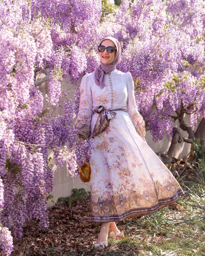 Lilac Floral Dress for Spring Daytime Events Lilac Floral Dress for Spring Daytime Events — Washington DC Outfits