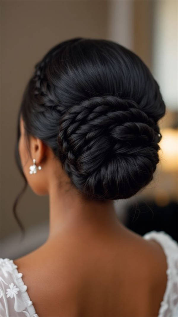 Intricate Braided Sections Leading to a Bun Intricate Braided Sections Leading to a Bun — Cornrow Bun