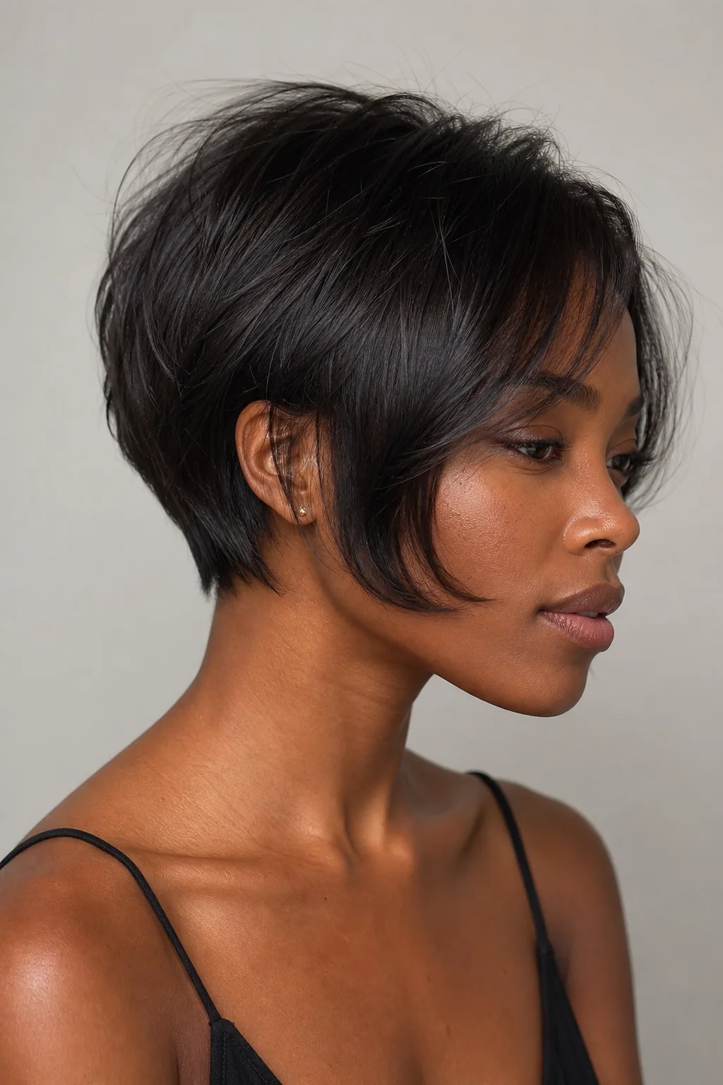 Pixie Cut With Side-Swept Bangs Pixie Cut With Side-Swept Bangs — Bangs for Thin Hair
