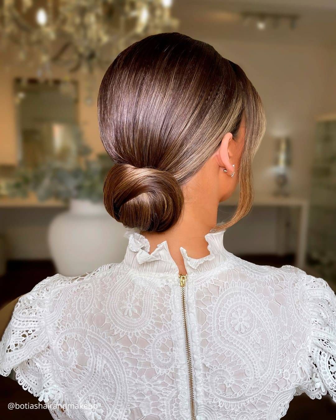Back View Visual Idea Back View Visual Idea — Sleek Bun Wedding Hair