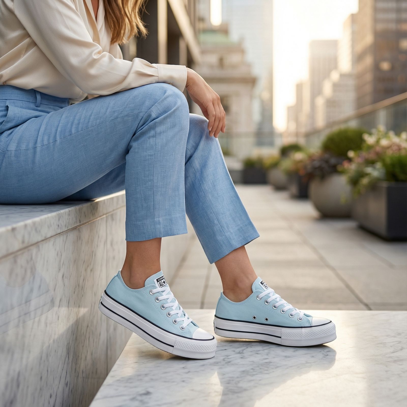 Linen Proportion Linen Proportion — High Top Converse Outfits