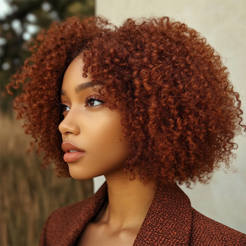 Natural Copper Brown Afro Natural Copper Brown Afro — Copper Hair on Black Women