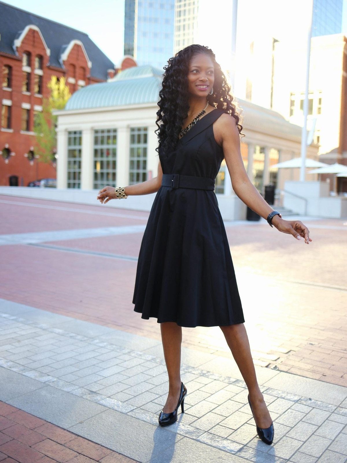 Belted Black Dress for Defined Silhouette — Little Black Dress Outfits