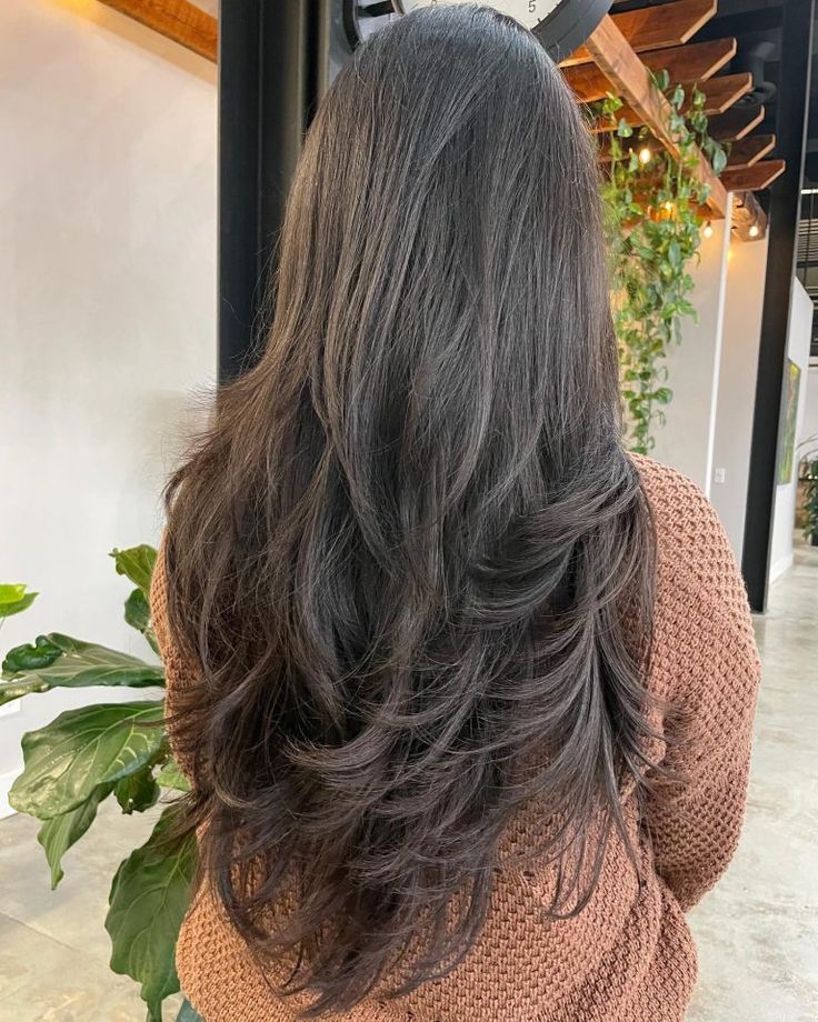 Heavy Layered Butterfly Cut Straight — Butterfly Haircut Long Hair